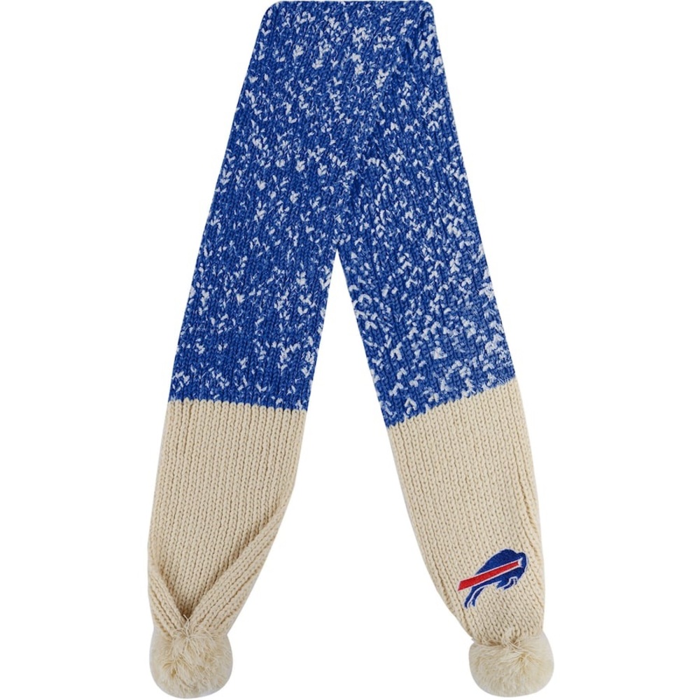 Women's Buffalo Bills Blue and Cream Knit Scarf